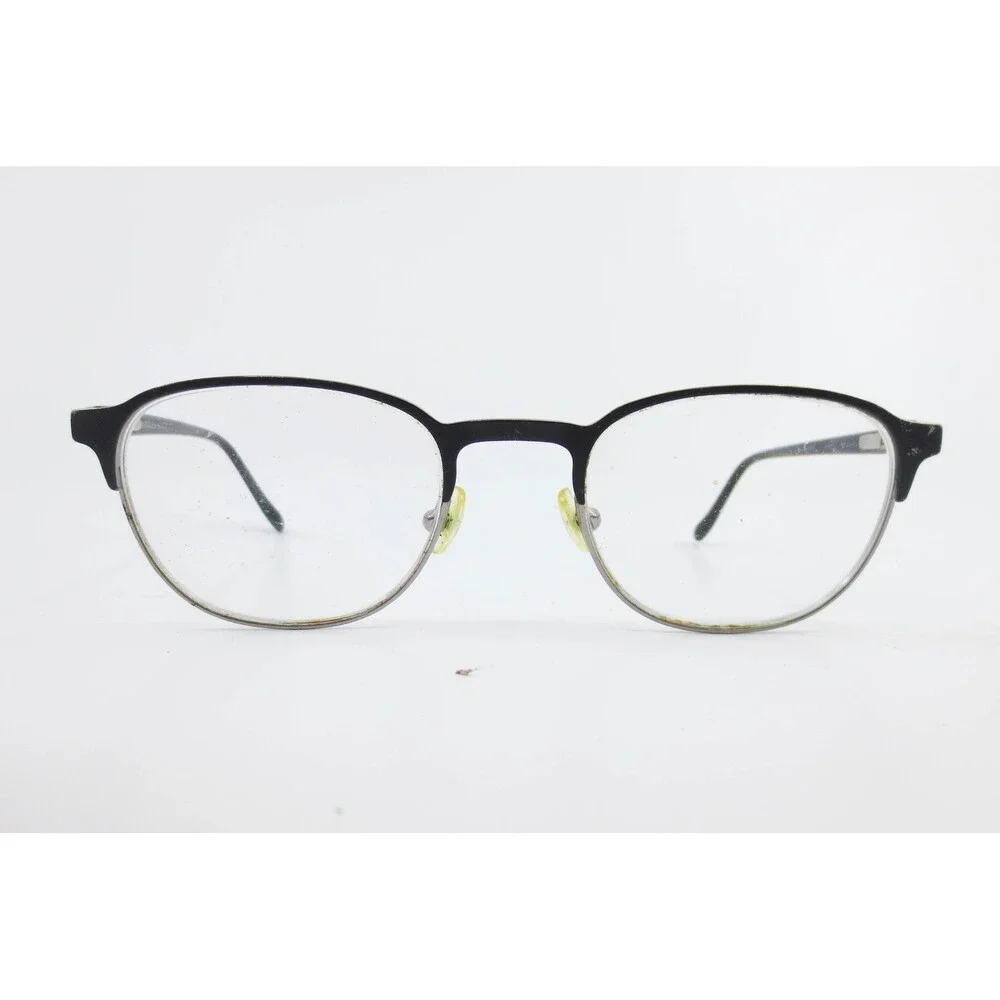 Badgley Mischka Bristol Black Silver Panto Eyeglasses Frames 49-20-140 BM